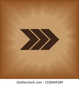 Right brown arrow vector web