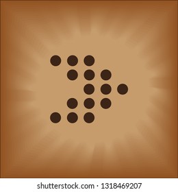 Right brown arrow vector web