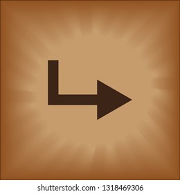 Right brown arrow vector web