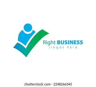 Right Business logo Design Inspiration and Idea. Vector Illustration