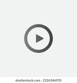 Right Button Play Arrow Vector Illustration Editable Color