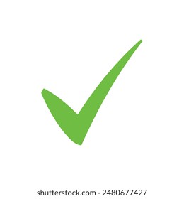 Right check mark green icon. Approved select choose design.