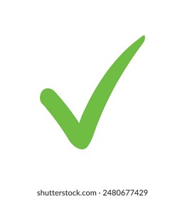 Right check mark green icon. Approved select choose design.
