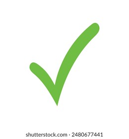 Right check mark green icon. Approved select choose design.