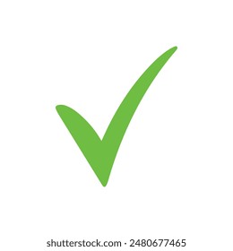 Right check mark green icon. Approved select choose design.