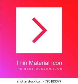 Right chevron red and pink gradient material white icon minimal design