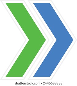 Right Chevron vector icon. Can be used for printing, mobile and web applications.