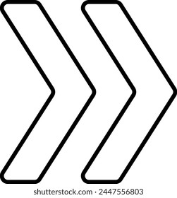 Right Chevron vector icon. Can be used for printing, mobile and web applications.