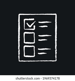 Right choice chalk icon. Voting, poll. Customizable illustration. Vector isolated outline drawing.