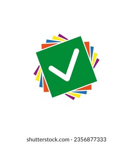 Right choice, correct icon. Accept sign. Vector illustration. EPS 10.