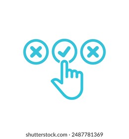 Right choice icon, Isolated on white background