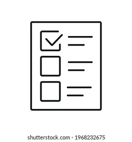 Right choice linear icon. Voting. Thin line customizable illustration. Contour symbol. Vector isolated outline drawing. Editable stroke
