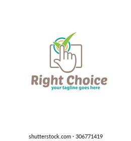 Right Choice, Pointing Hand Logo Template