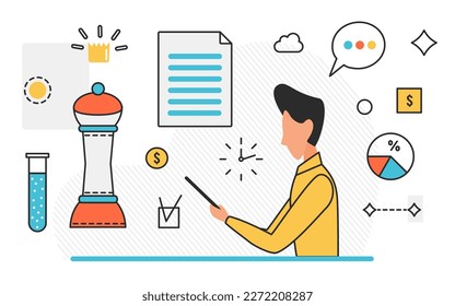 Right choice winner. Best decision, successful strategy, success achievement vector simple illustration