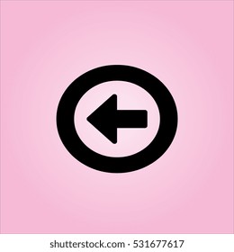 right in circle sign icon.