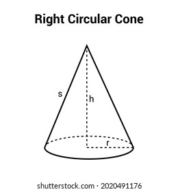 right circular cone shape in mathematic