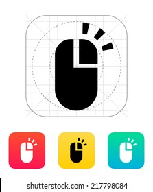Right Click Mouse Icon. Vector Illustration.