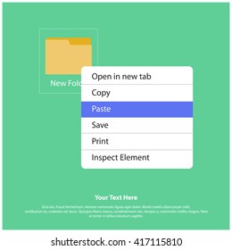 Right Click Save Drop Down (Vector Illustration)