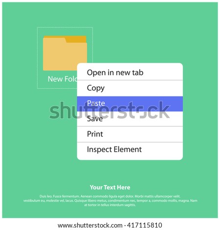 Right Click Save Drop Down (Vector Illustration)