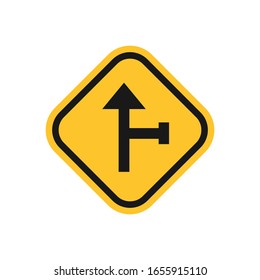 rechts, nur gerade Straßenschild Vektorillustration Symbol.
