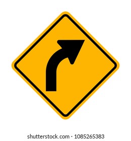 Right Curve Ahead Sign