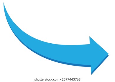 Right curve arrow icon design illustration. Arrow icon. Colored arrow symbols. Arrow isolated. Vector graphic elements. Colorful variety Design. EPS 10