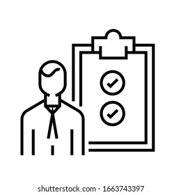 Decide à direita ícone de linha, sinal de conceito, ilustração vetorial de contorno, símbolo linear.