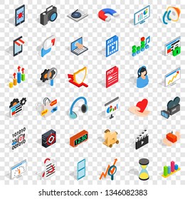 Right design icons set. Isometric style of 36 right design vector icons for web for any design