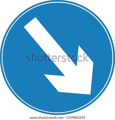 Similar – Image, Stock Photo Mandatory direction sign