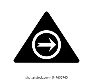 right direction arrow black silhouette icon sign symbol logo vector image direction arrow