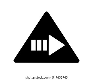 right direction arrow black silhouette icon sign symbol logo vector image direction arrow