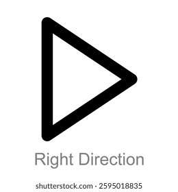Right Direction and arrow icon concept