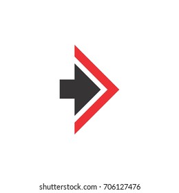 Right direction arrow logo design vector