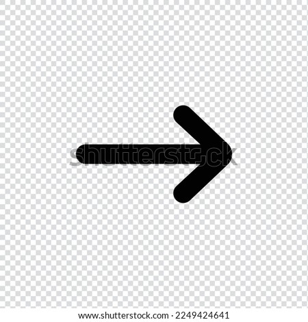 Right direction arrow outline icon in transparent background, basic app and web UI bold line icon, EPS10