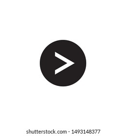 right direction icon in dark ellipse