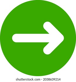 Rechts-Richtungssymbol mit flachem Stil. Einzeln Vektorsymbol in der rechten Richtung, einfacher Stil.