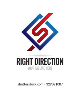 Right Direction Icon Logo template