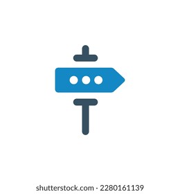 ilustración vectorial de icono de dirección derecha