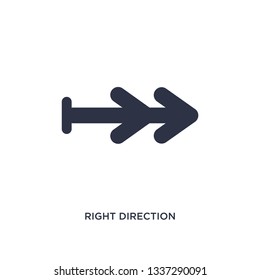 right direction isolated icon. Simple element illustration from arrows concept. right direction editable logo symbol design on white background. Can be use for web and mobile.