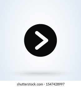 right direction sign. Simple vector modern icon design illustration.