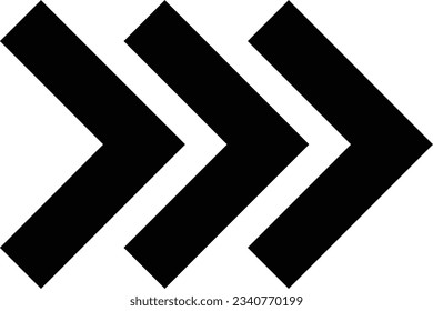 right direction triple chevron arrow icon