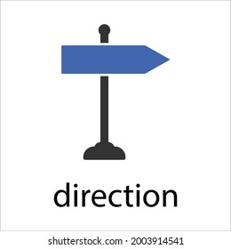 right directional way icon design