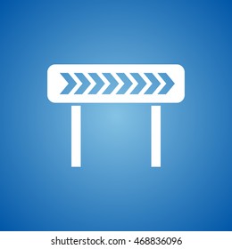 Right Diversion Icon on blue color.