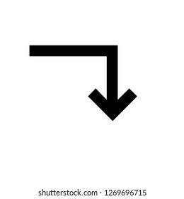 Right down arrow