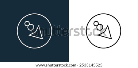 right down icon isolated on white and black colors. right down outline linear vector icon from arrow collection for mobile apps, web and ui.