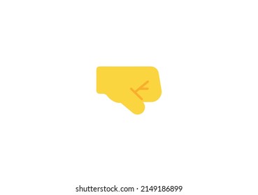 Right Facing Fist Gesture Emoticon. Vector Right Fist Emoji