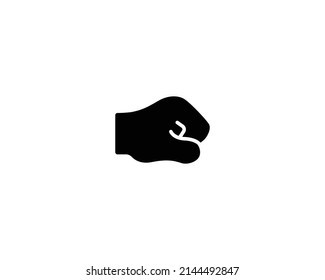 Right Facing Fist vector flat icon. Isolated fist hand emoji illustration