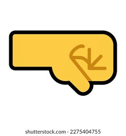 Right facing fist vector flat icon. Isolated right facing fist emoji illustration
