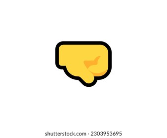Right Facing Fist vector icon on a white background. Fist hand emoji illustration. Isolated fist hand vector emoticon