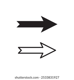 Icono de Vector de flecha de desvanecimiento derecho. Ilustración simple negra plana de Vector para Web y App..eps